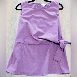 Liz Claiborne strapless purple blouse